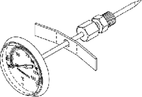 Picture of Midmark Ritter Sybron Model M7 Sterilizer-Temperature Gauge